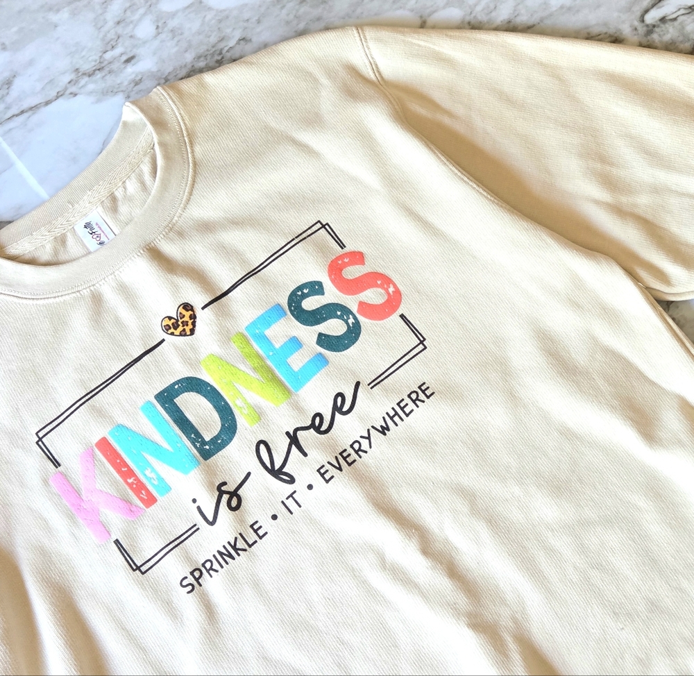 Womans Cream Kindness Sweatshirt